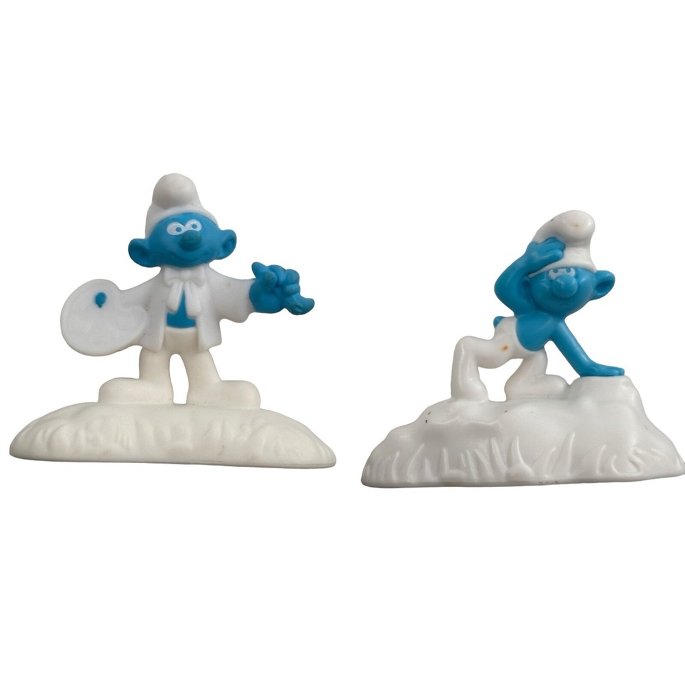 2017 Smurfs The Lost Village McDonald's Toy Playset & Figures Clumsy Painter